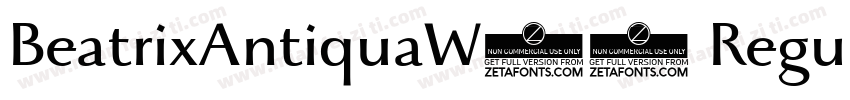 BeatrixAntiquaW05 Regular Regular字体转换
